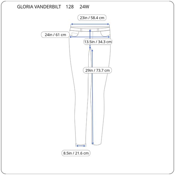 Glorai Vanderbilt Amanda Women Jeans 24W Plus Straight Leg Medium Blue SL52E - Picture 2 of 9